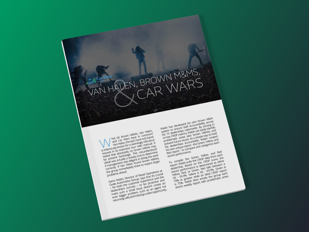 Van Halen, Brown M&Ms, and Car Wars case study