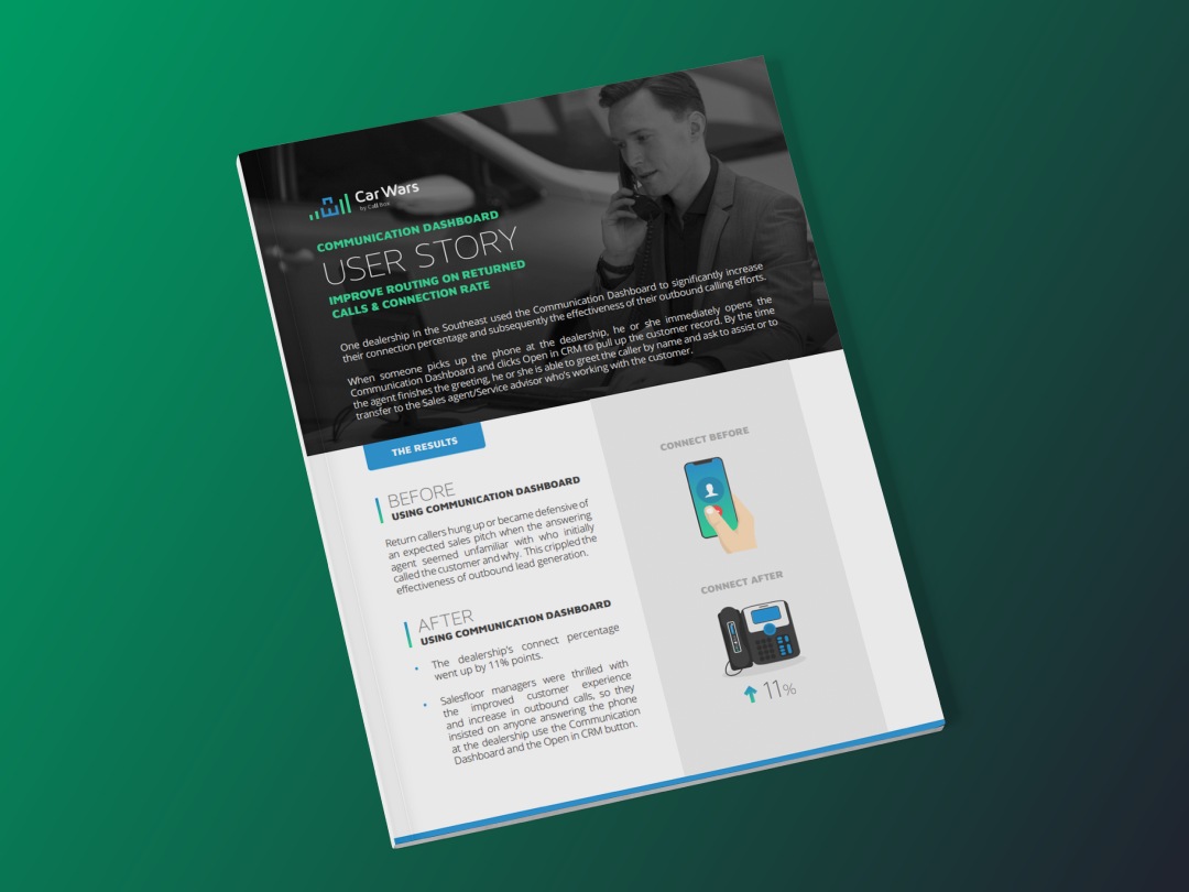 Communication Dashboard Routing User Story