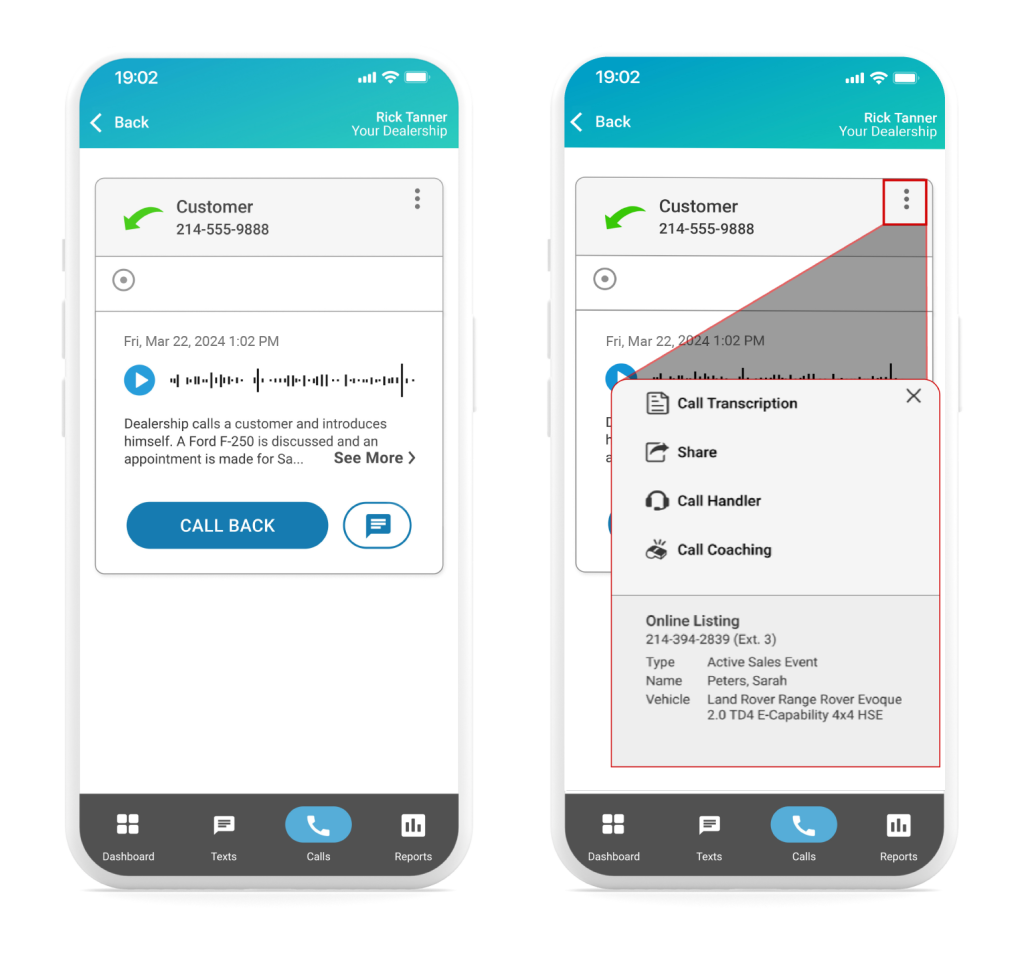 app call detail