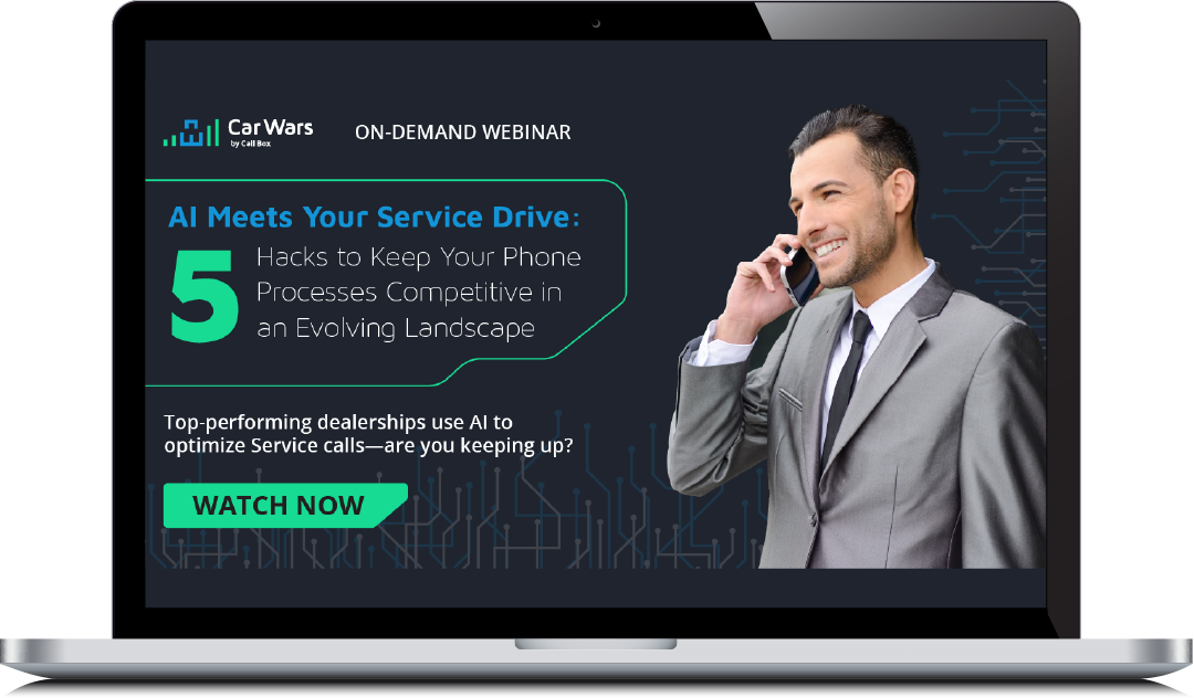 AI Meets Your Service Drive webinar in laptop